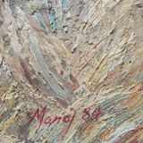 Tableau HSP "Harvest Landscape of Vietnam" signed ManoJ 1984