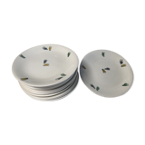 Set of 12 Gien porcelain plates