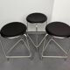 Set of 3 high Dot bar stools by Arne Jacobsen for Fritz Hansen, Denmark, 1968