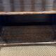 Small vintage wood and rattan bookcase shelf