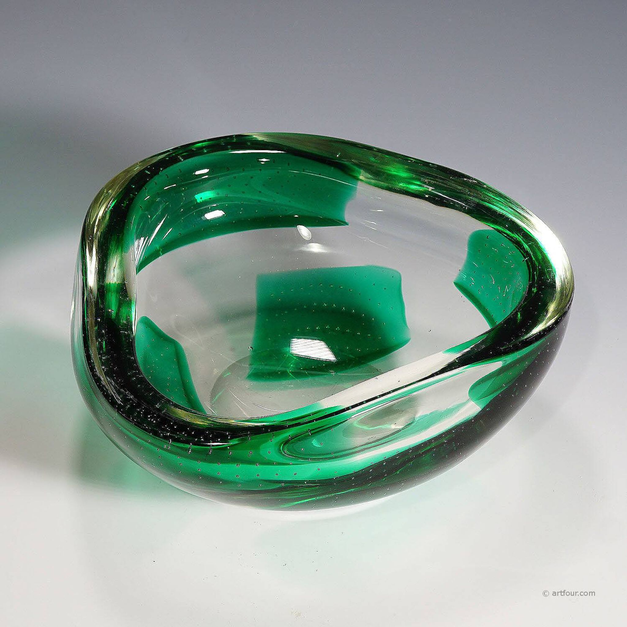 Dino Martens for Aureliano Toso glass bowl Coppa Pesante 1940s