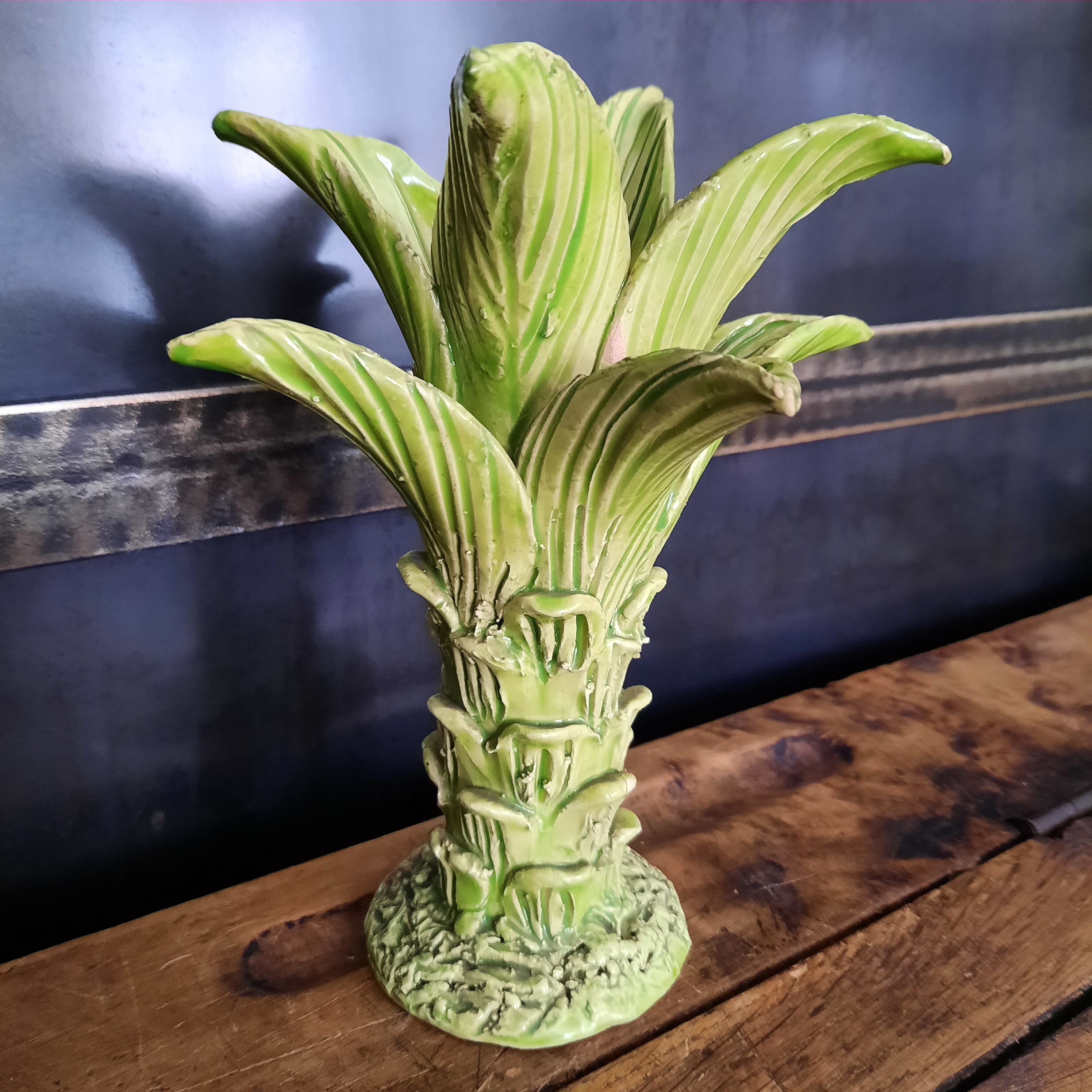 Bougeoir palmier vert Jean Roger Paris