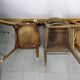 Lot of 4 Wooden bistro chair - vintage - Old