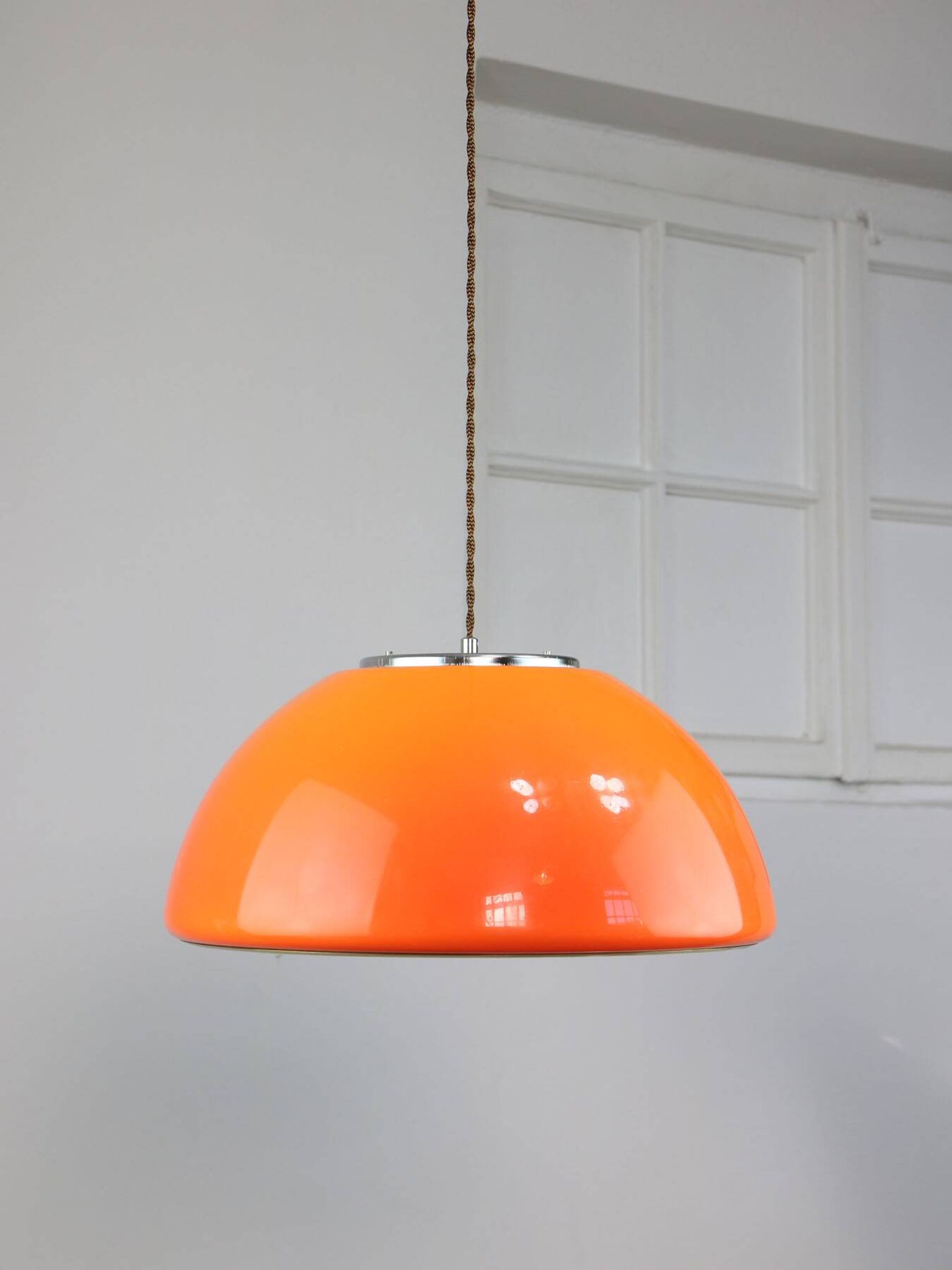 Lampe à Suspension Space Age Cabras par Luigi Massoni pour Guzzini, 1960s