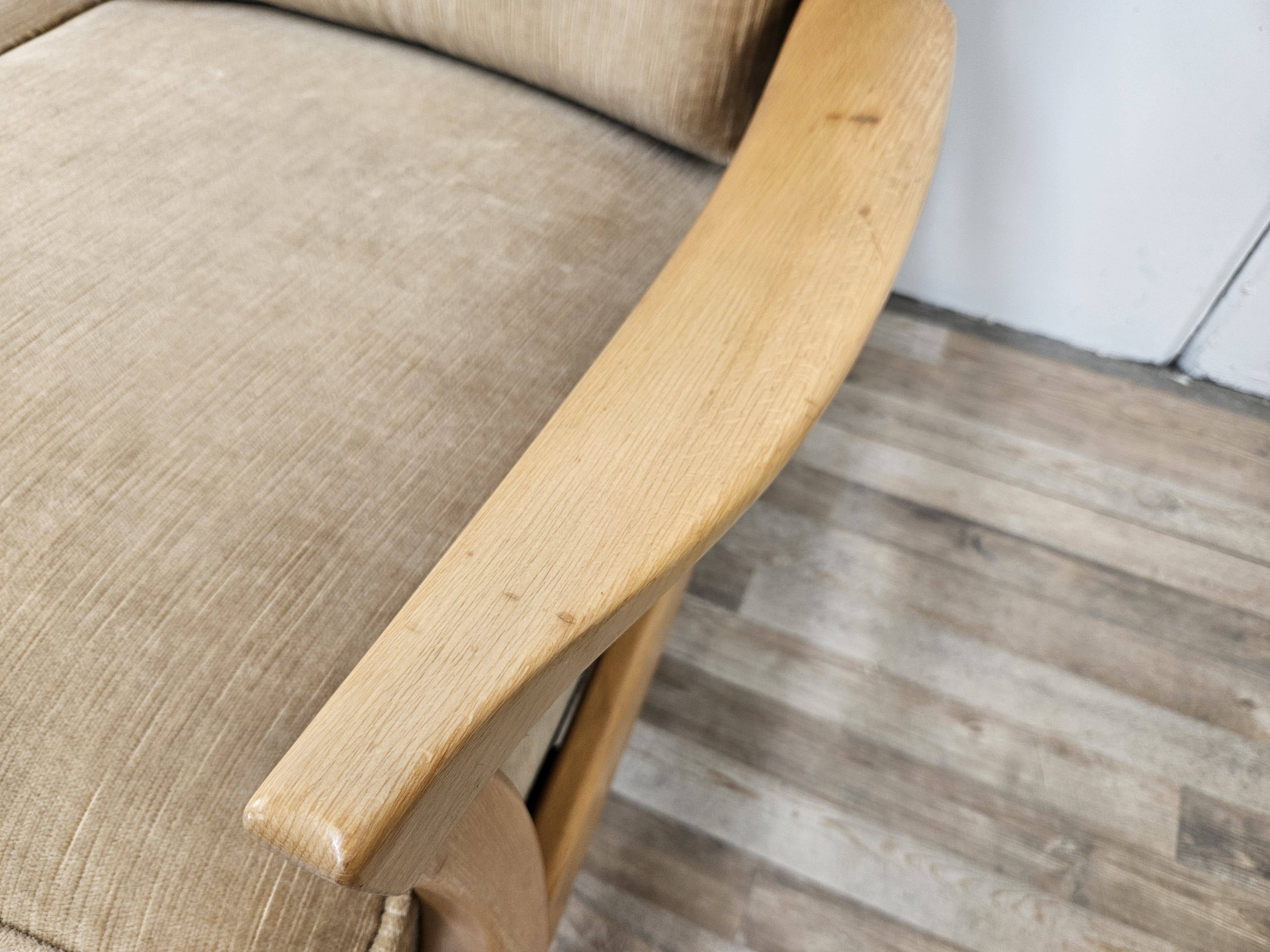 Canapé deux places années 70 en hêtre