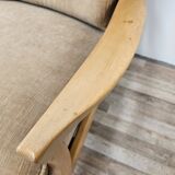 70s two seater sofa in beech