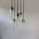 Lustre cascade 5 feux vintage