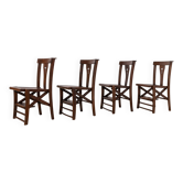 Ensemble de 4 chaises ecclésiastiques italiennes par Caloi, Conegliano Veneto, 20e siècle.