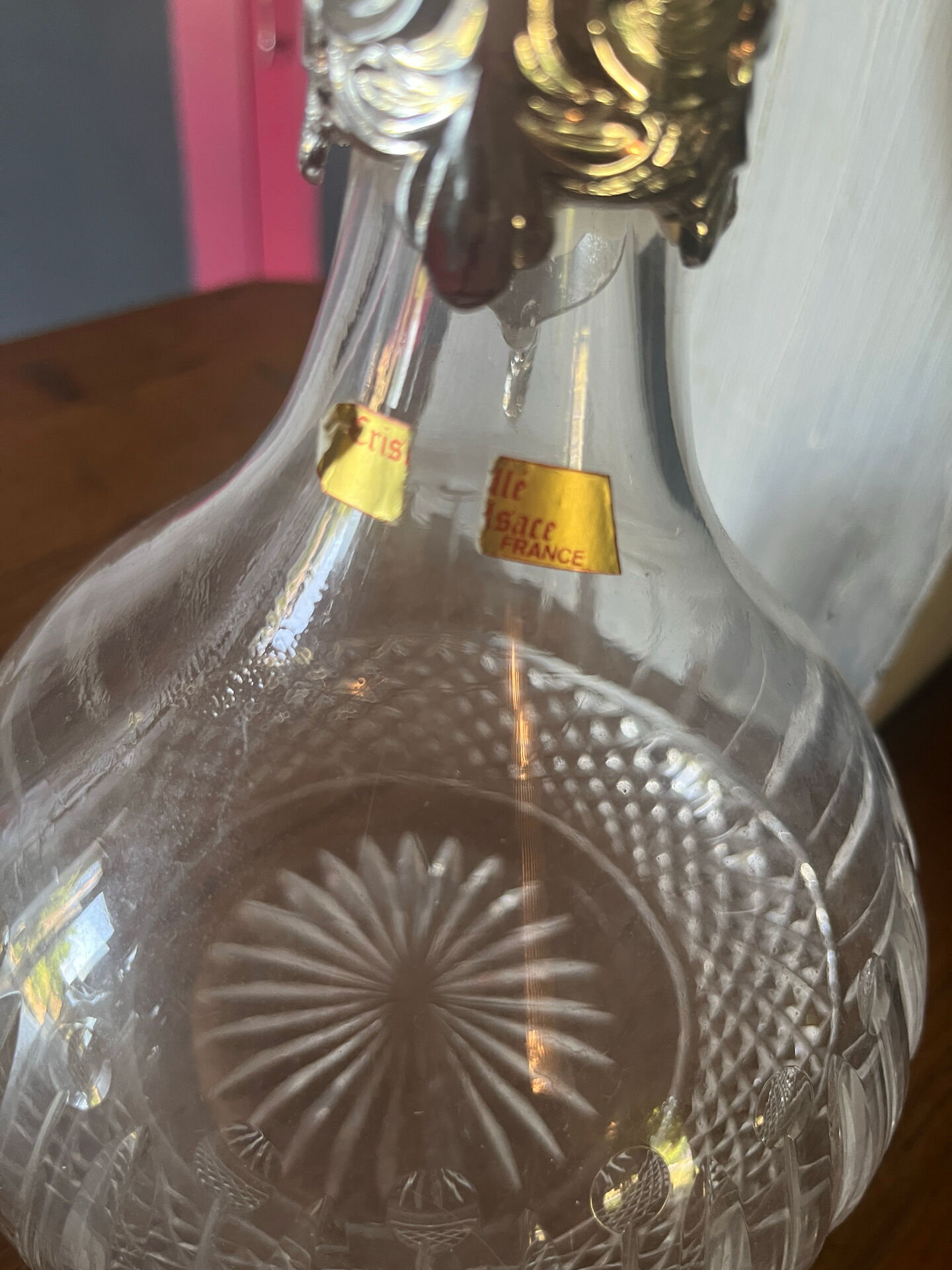 Crystal wine jug