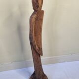 Carved wooden monoxyl tribal statue, Central Africa, 87 cm