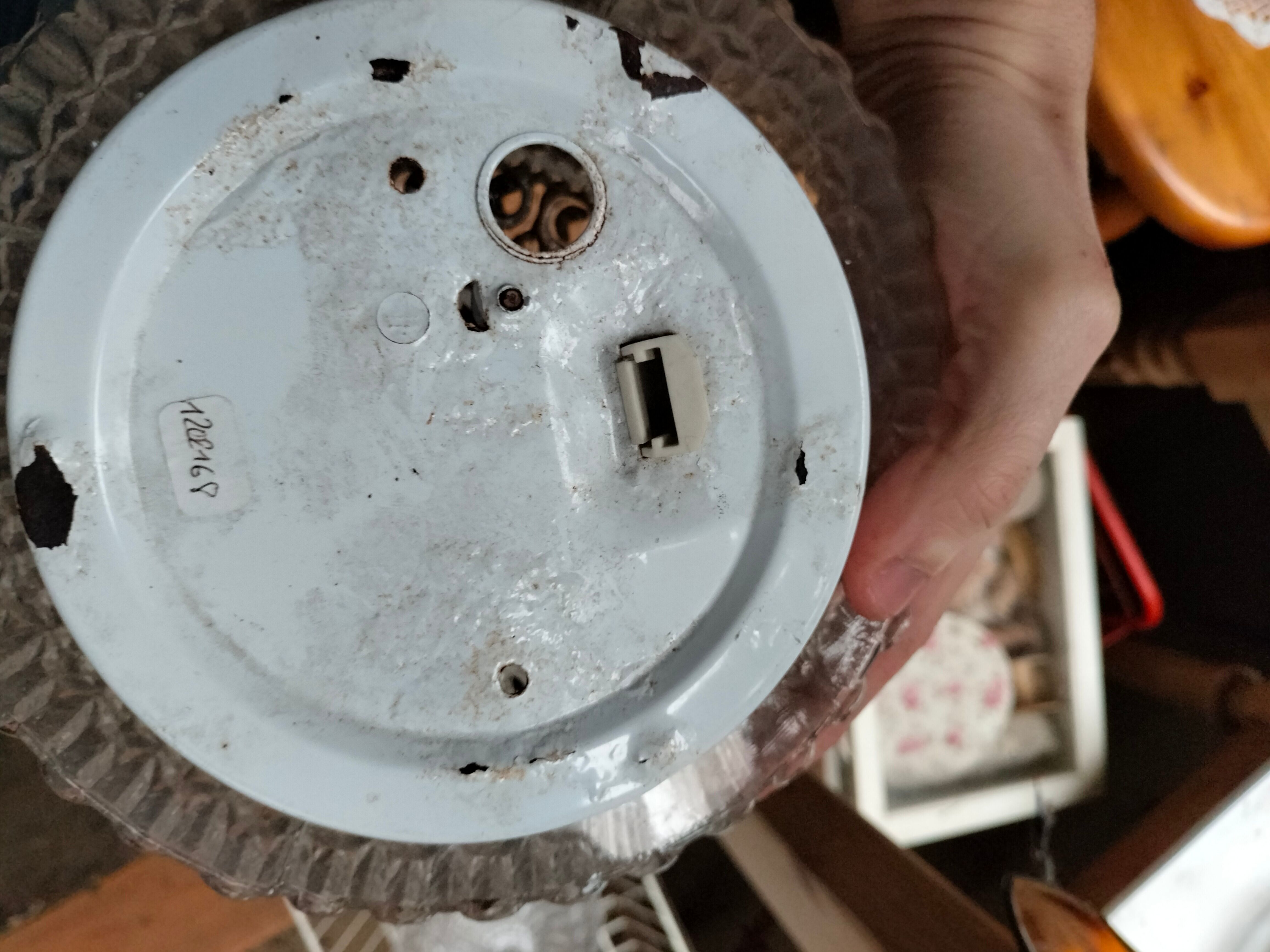 Cast glass ceiling lamp