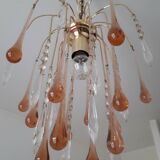 Chandelier with tassels, waterfall in water drops