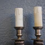 Set of 4 wall ropes tied in bronze silver 1940