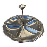 Guy Degrenne silver-plated metal compartmented serving platter