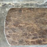 Grande table basse arrondie en teck asiatique ancien