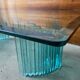 Table basse en verre teinté bleu an80