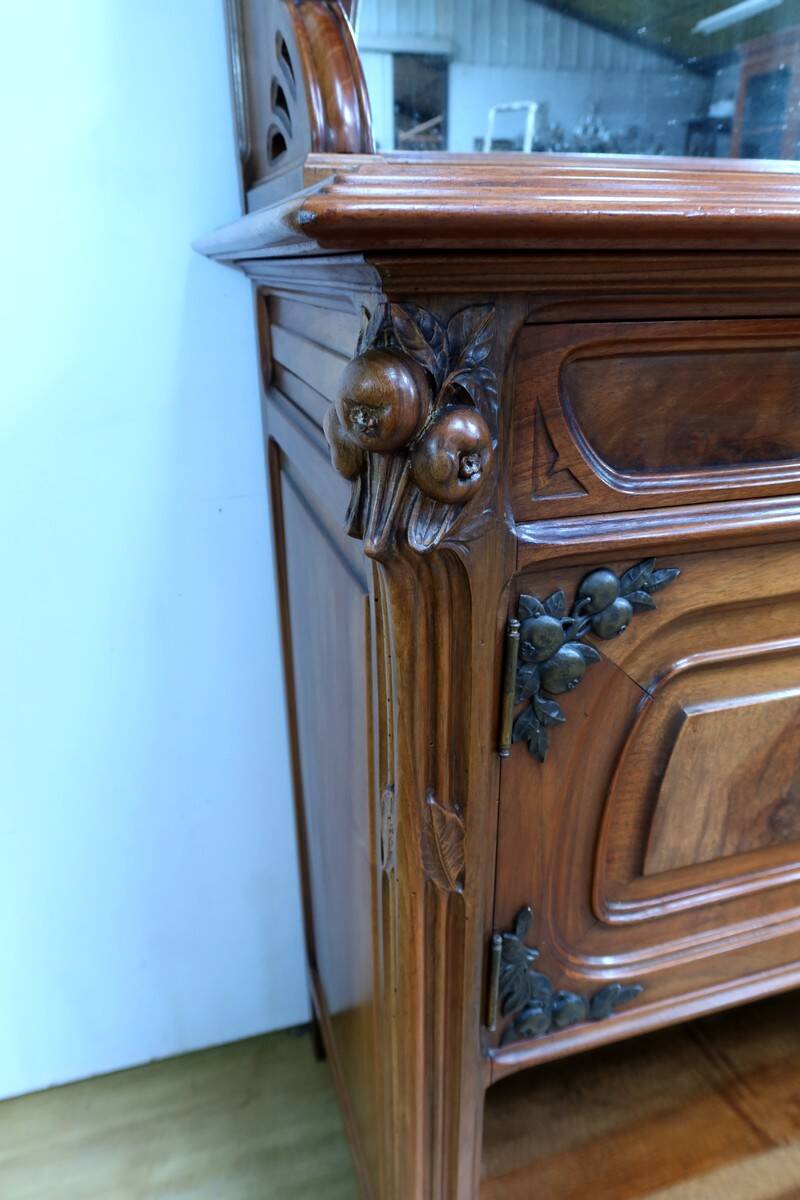 Walnut Sideboard, Art Nouveau – 1900
