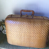 Vintage bamboo suitcase
