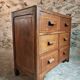 Vintage French Oak Chest of Drawers – 1930s, Solid Oak Storage Cabinet with Four Drawers