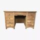 Art Deco administrative desk with walnut solid wood panels, restored.