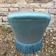 Fauteuil crapaud velours bleu