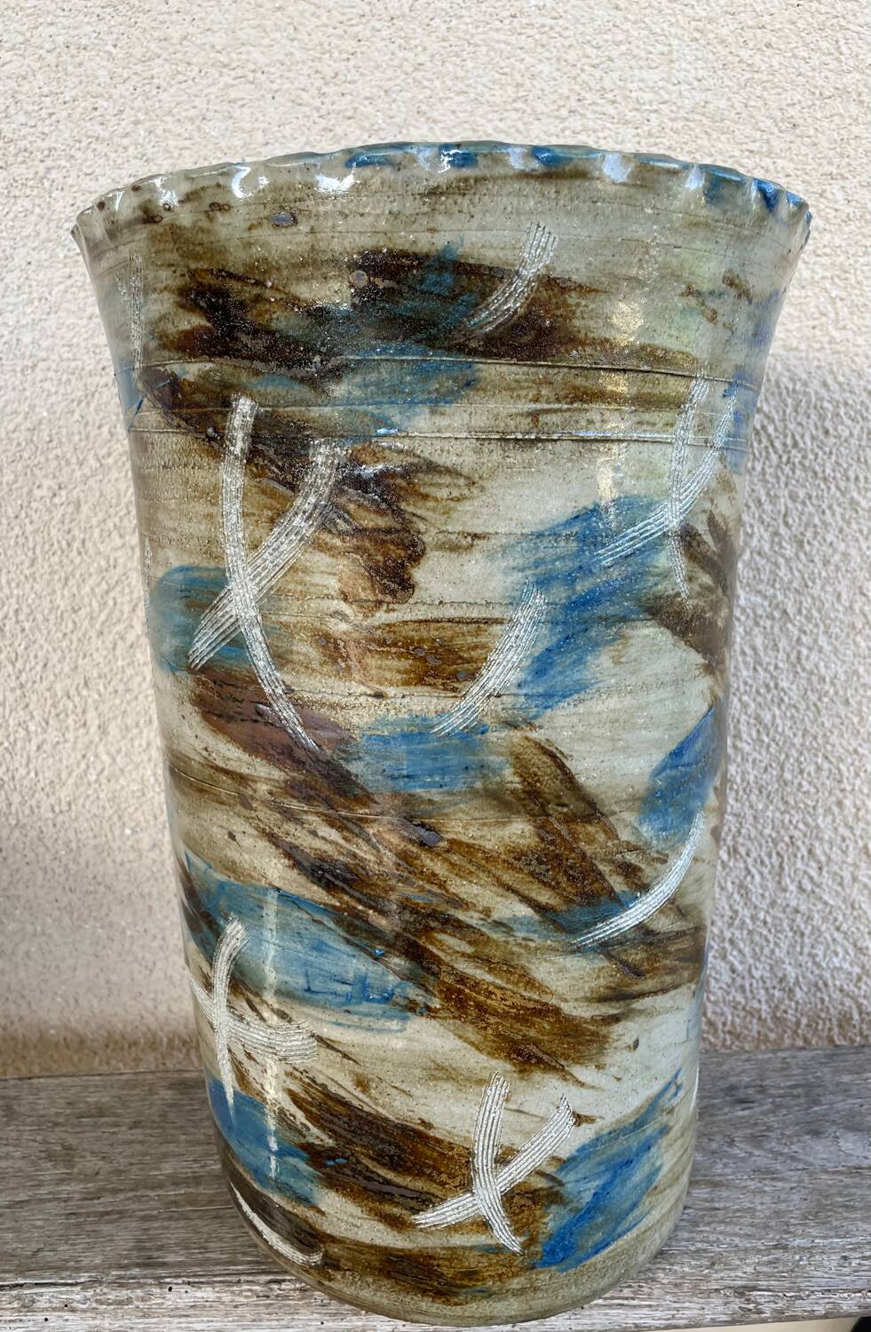 Vase/ umbrella stand Nathalie Mazelier, Sarran pottery
