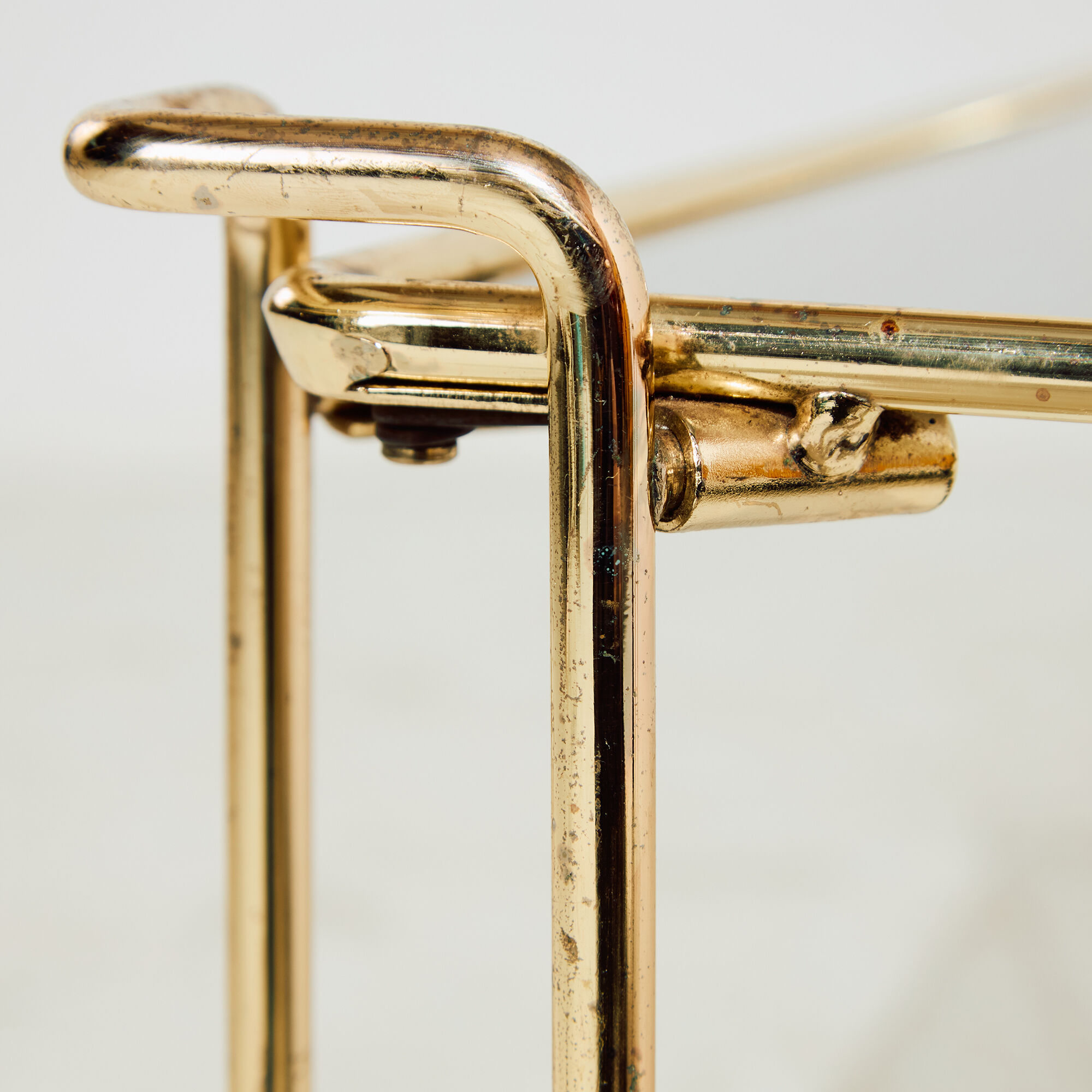 Metal and glass coffee table