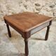 Table basse ancienne en noyer et chêne – France, vers 1900
