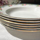 8 Digoin opaque porcelain soup plates with floral pattern "3984" ~