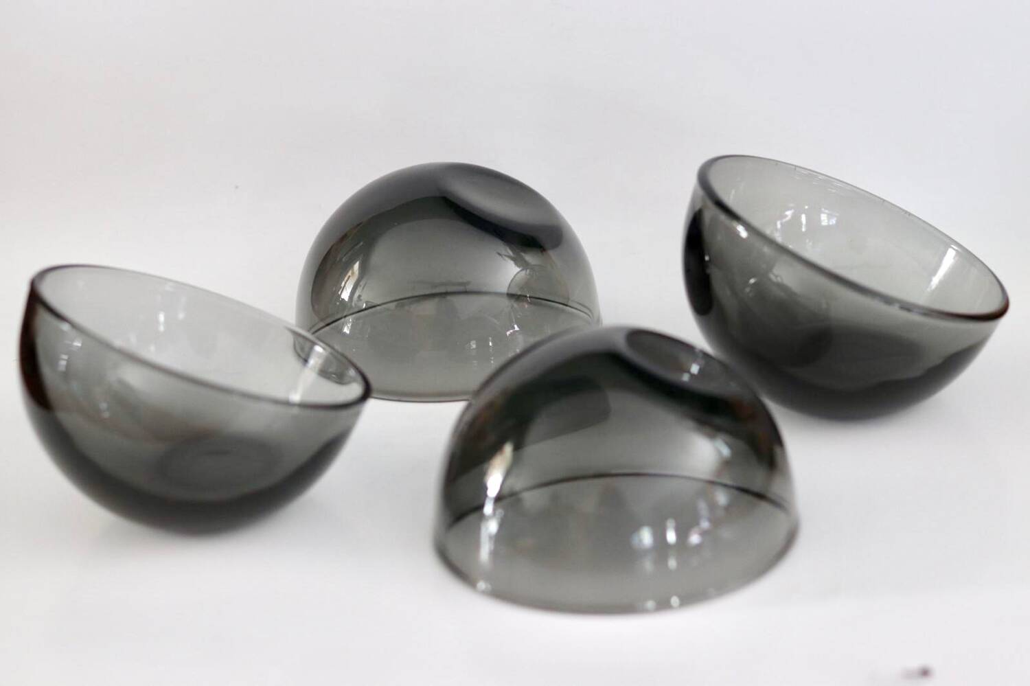 Smoked glass cups La Rochère