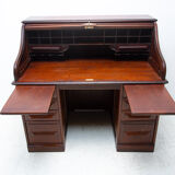 Antique roller blind writing desk 1930s, United Kingdom