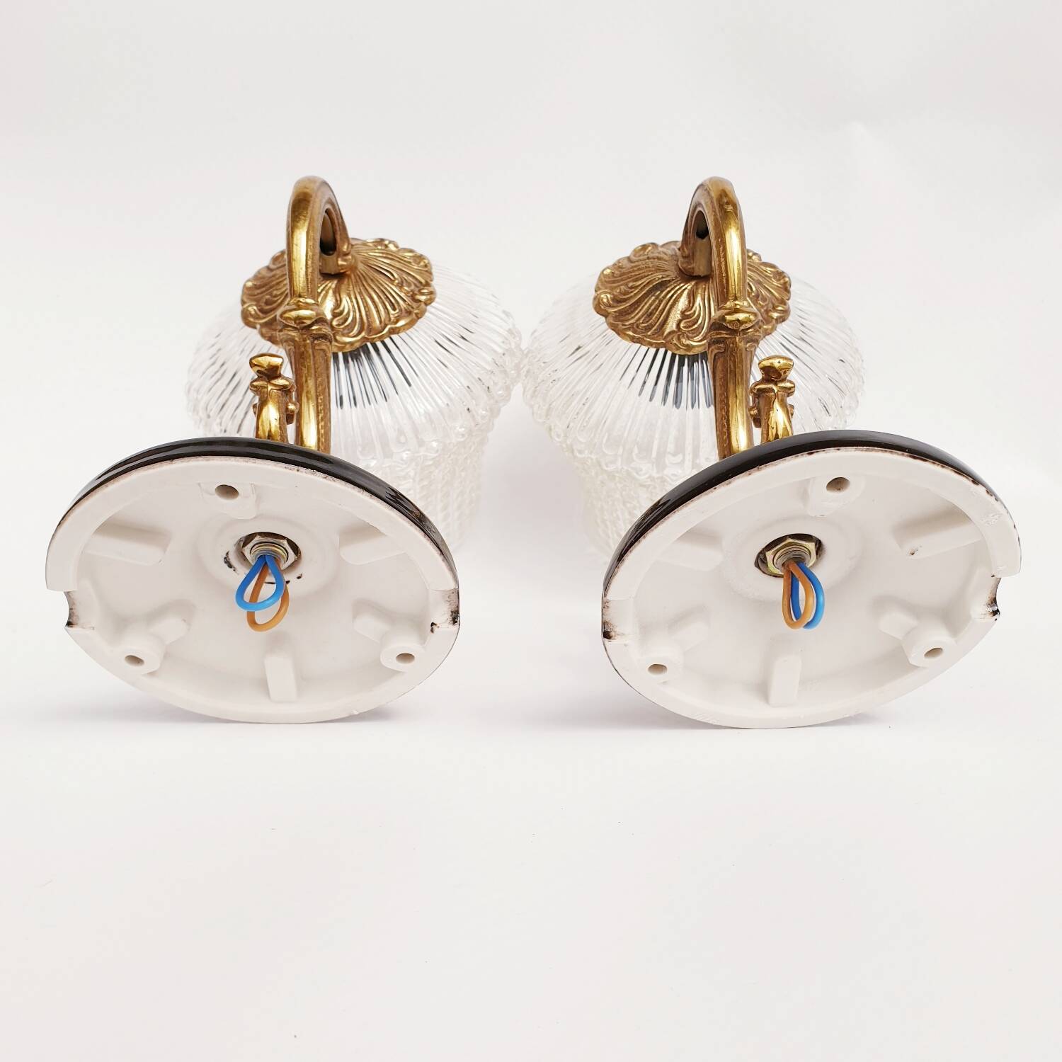 Antique swan neck wall lights