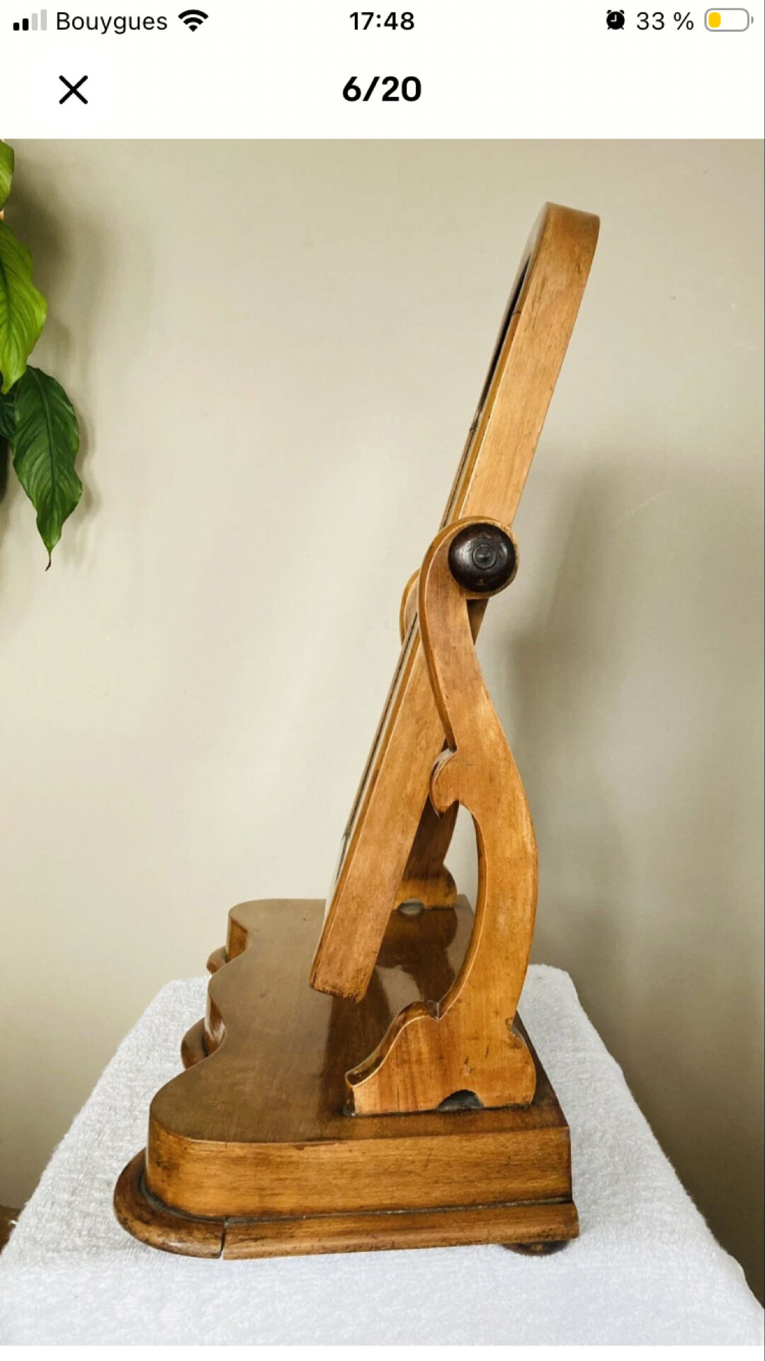 Coiffeuse de table barbière psyché Louis Philippe en noyer époque XIXe