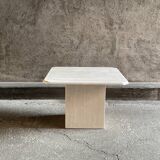 Square travertine coffee table, 1960s