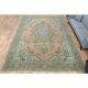Tapis vintage persan fait main en laine et coton orange, années 1970