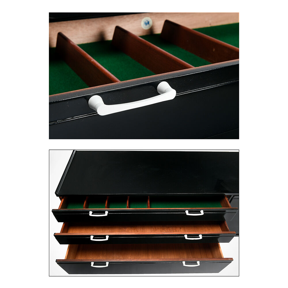 Enfilade noire laquée à 6 tiroirs et 2 placards vers 1970