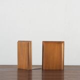 Serre-livres en bois style années 60, lot de 2