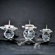 Swarovski candlestick in cut crystal signed sc swarovski design 1980