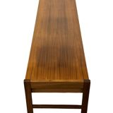 Vintage low sideboard with drawers 70's walnut veneer design