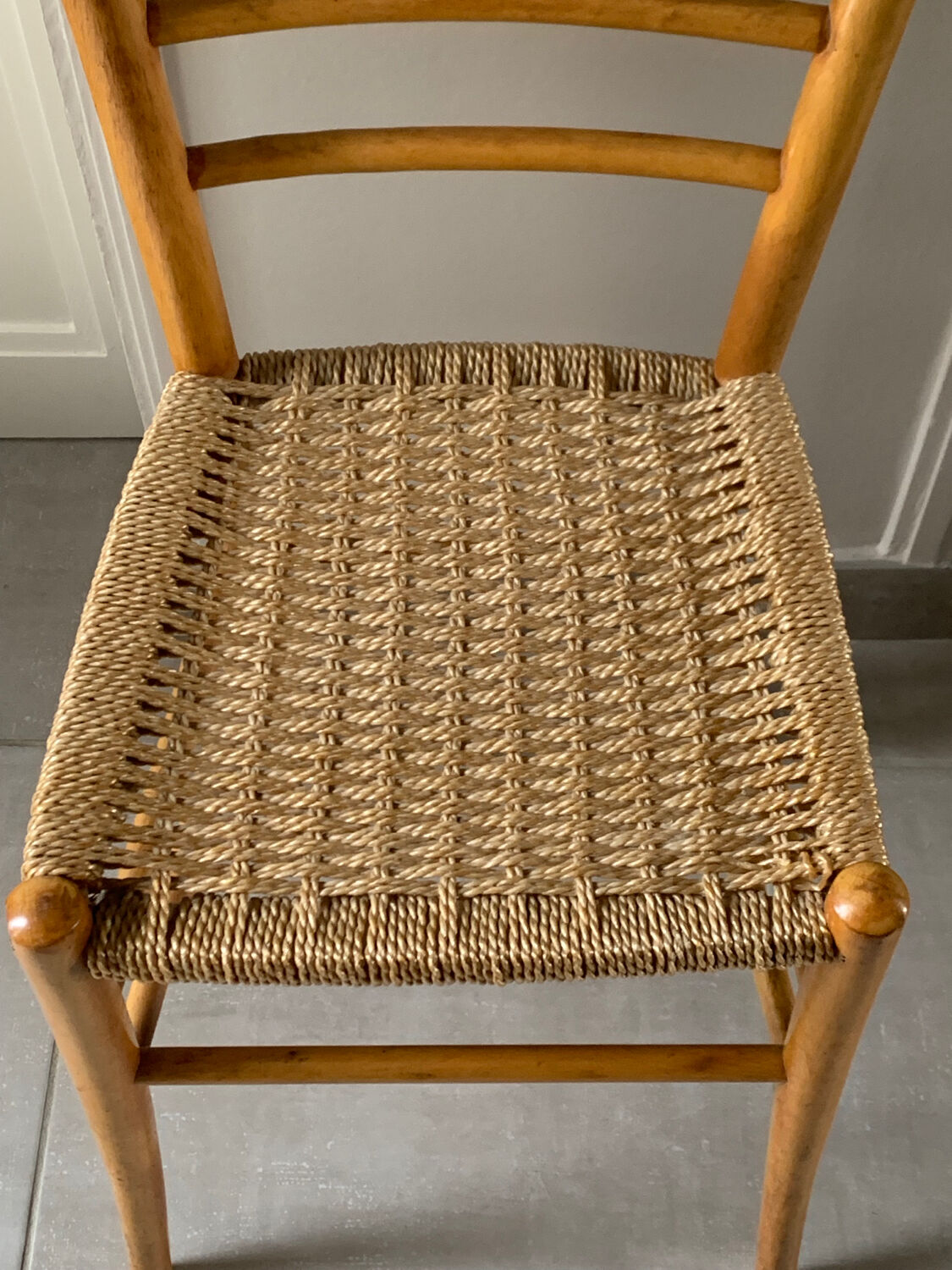 Vintage blond wood chair
