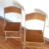 Lot of 2 vintage folding chairs