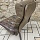 Vintage leather lounge chair 1960