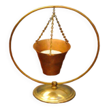 Scandinavian copper and brass candle holder