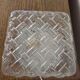 Vintage square ceiling light in woven moulded glass