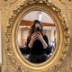 Louis XVI Style Medallion Mirror in gilded wood