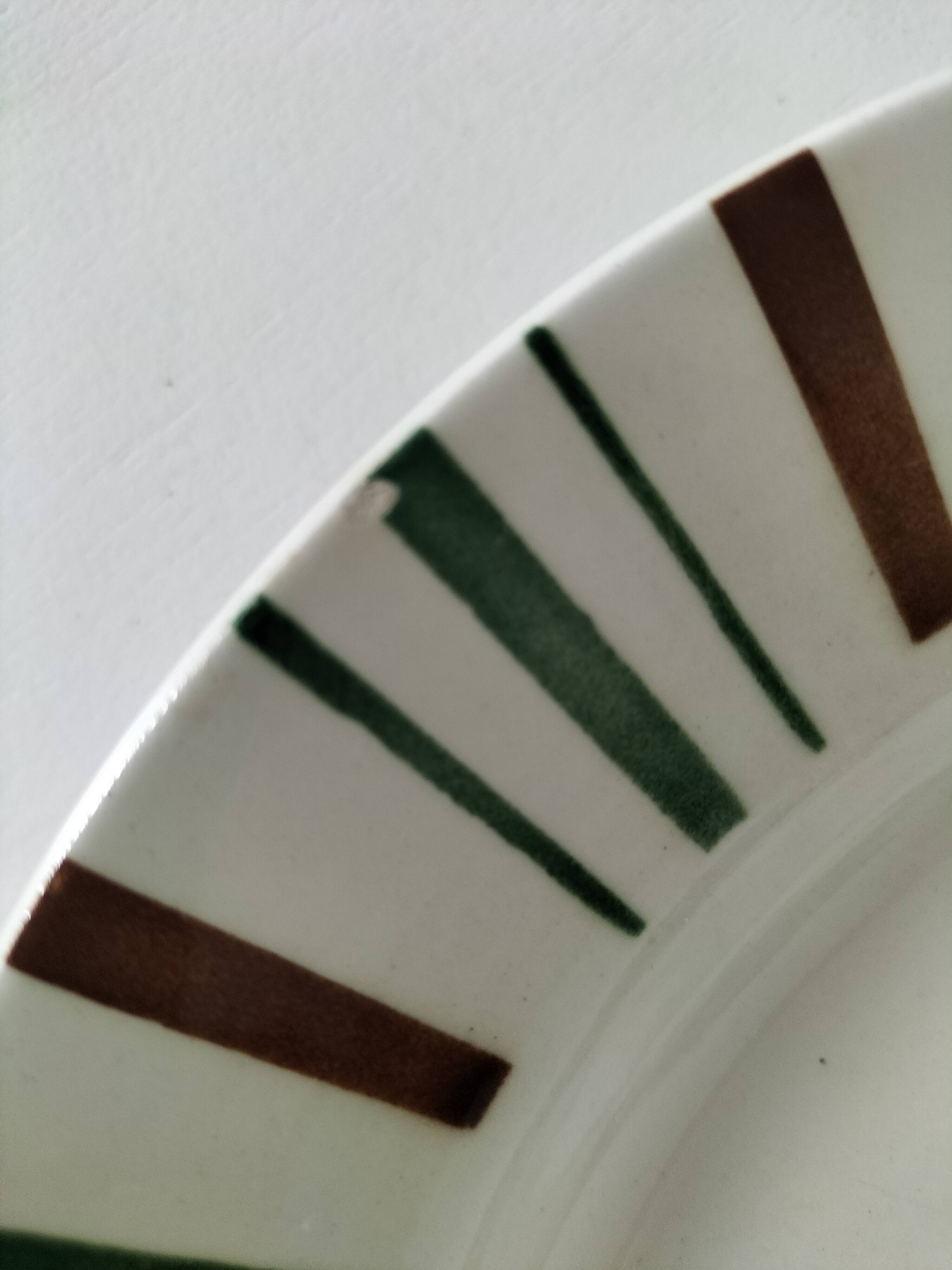 8 vintage flat plates Sarreguemines Digoin model 5329