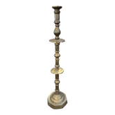 Large Moroccan brass candlestick