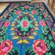 Large handmade Romanian rug 330X160cm with amazing bohemian floral design