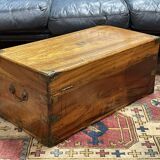 1930s English oak dressing table with beveled oval mirror
