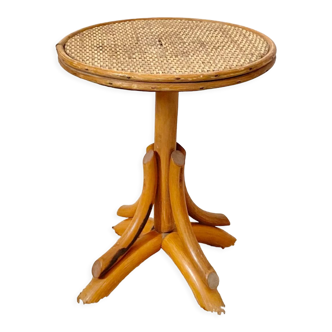 Tabouret en rotin années 1970